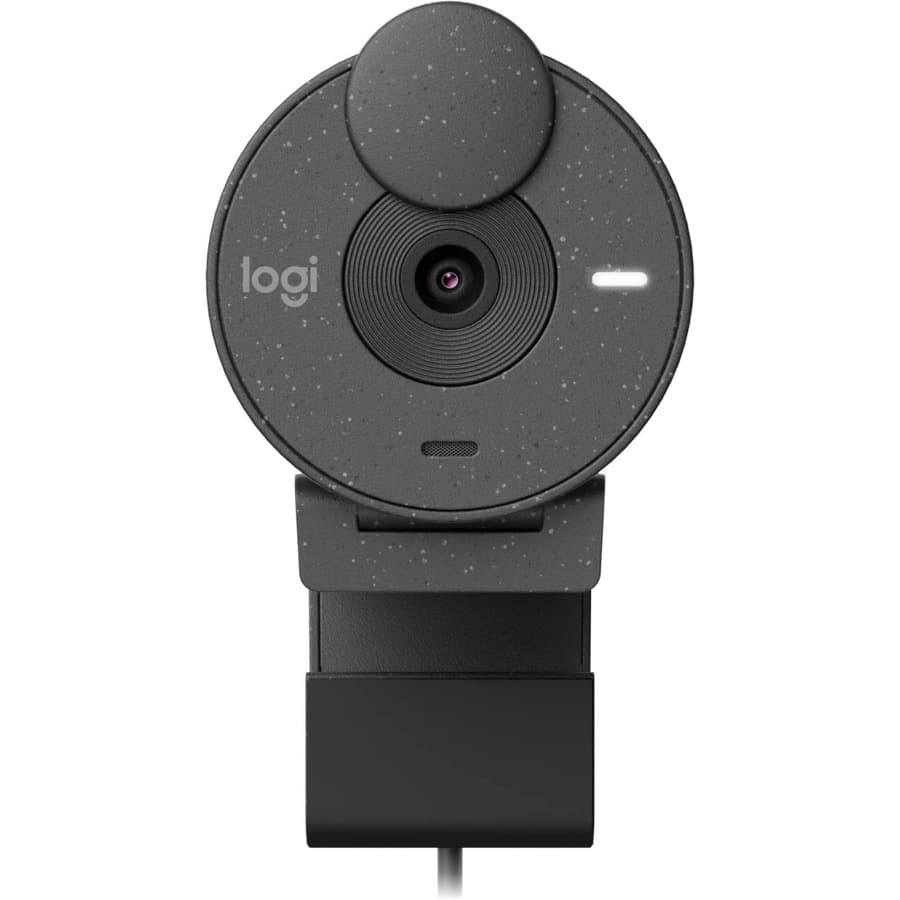 Logitech BRIO 300 Graphite webcam with USB-C connection for 1080p video conferencing
