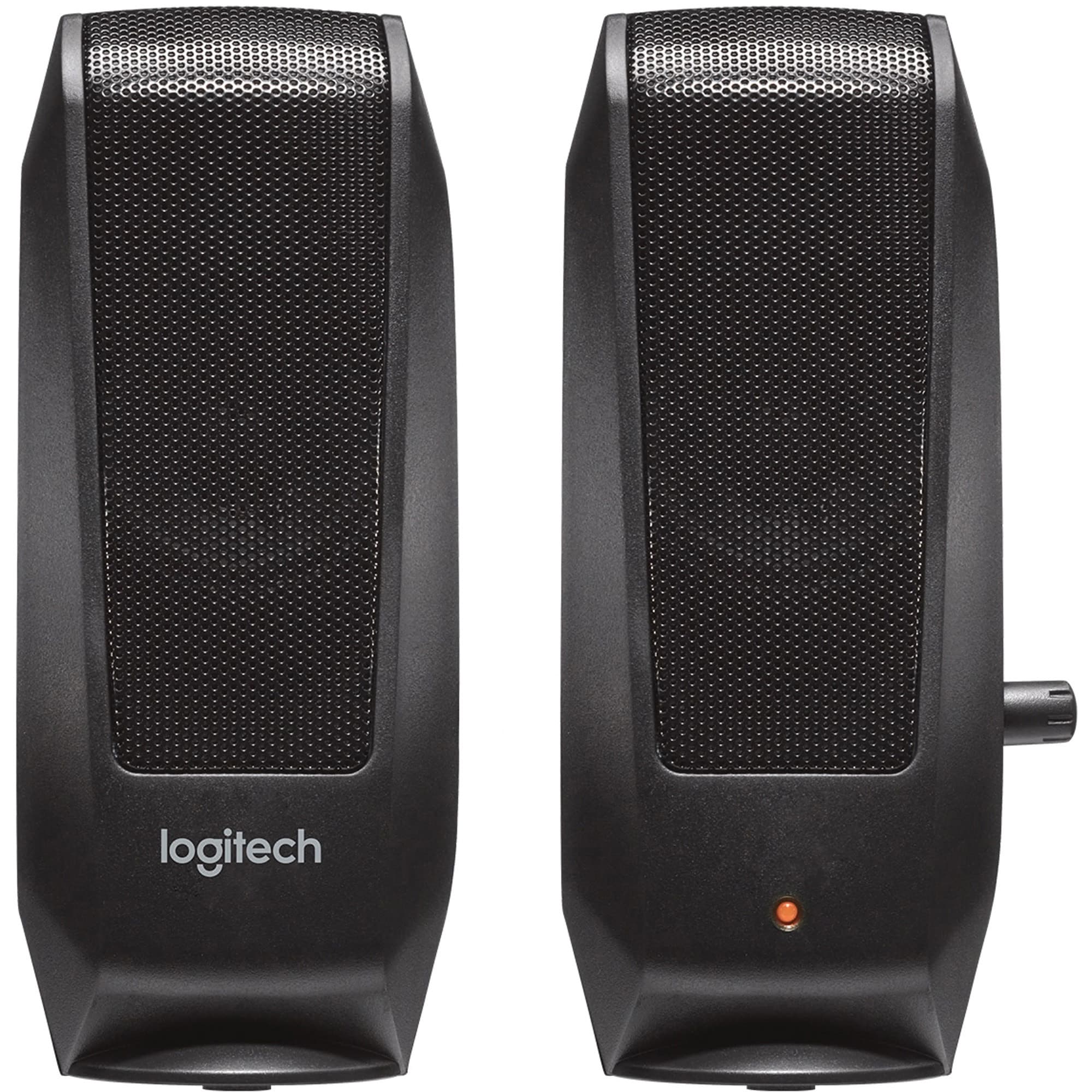 Logitech LA S120 2.0 desktop speakers in brown box packaging for USB-powered PC audio