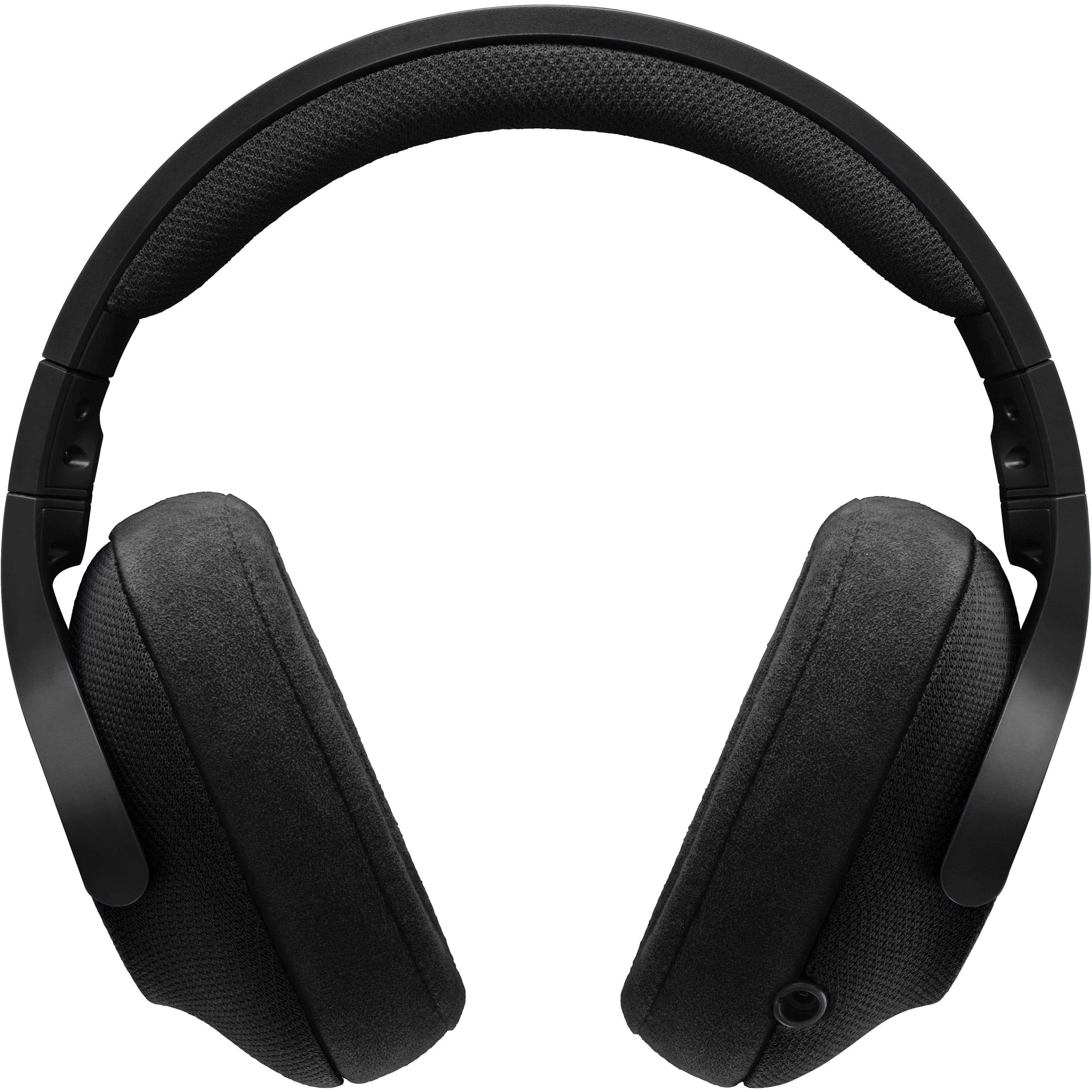 Logitech G433 black wired gaming headset with over-ear cups and boom microphone