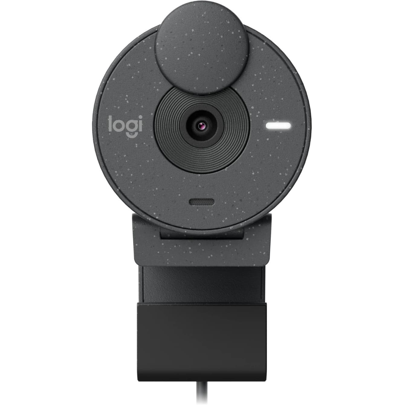 Logitech Brio 305 1080p black webcam with clip mount and USB-C connection