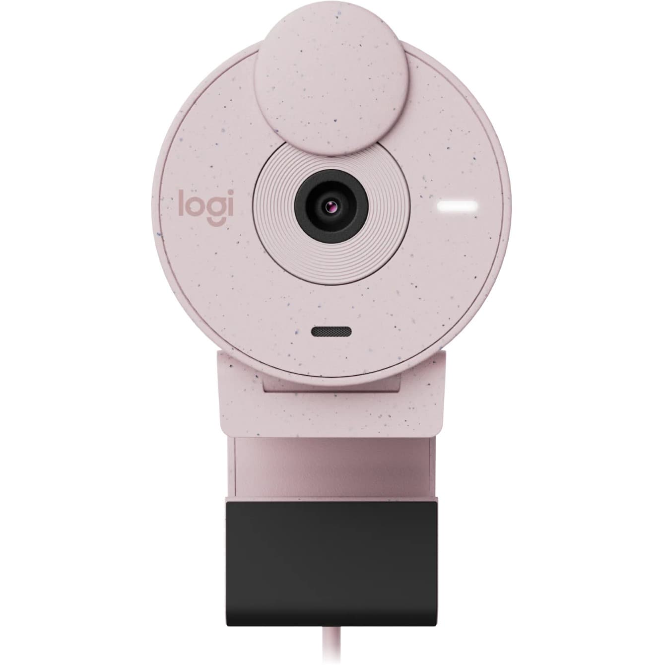 Logitech Brio 300 Rose USB-C webcam with 1080p video and built-in microphone