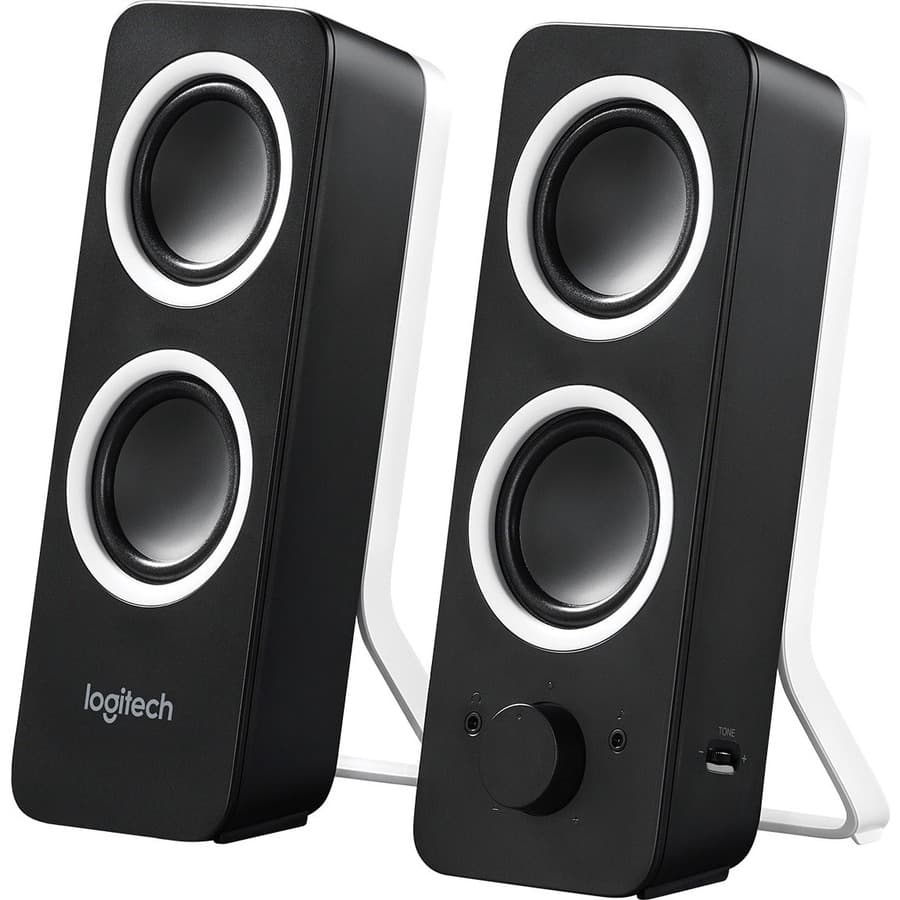 Logitech Z200 Midnight Black desktop multimedia speakers with front controls