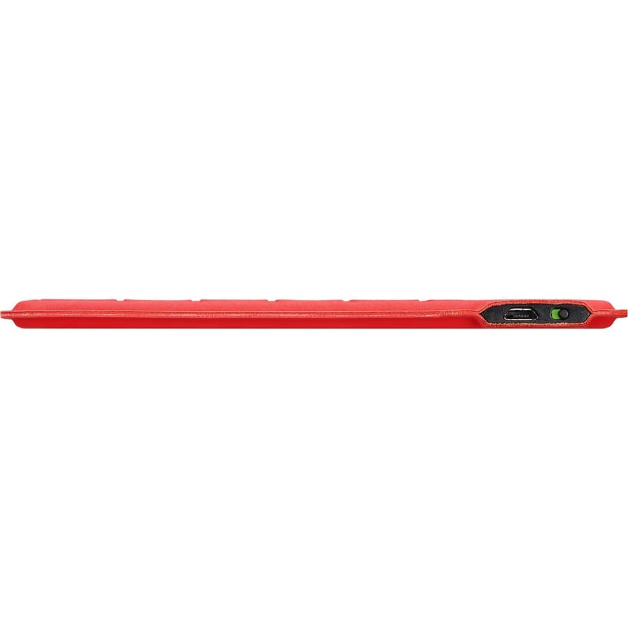 Logitech Keys‑To‑Go slim red Bluetooth keyboard for iPad with compact layout