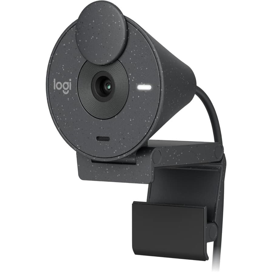 Logitech BRIO 300 Graphite webcam with USB-C connection for 1080p video conferencing