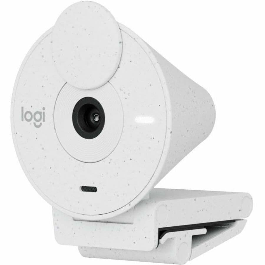 Logitech BRIO 305 1080p webcam in off-white with USB-C connection