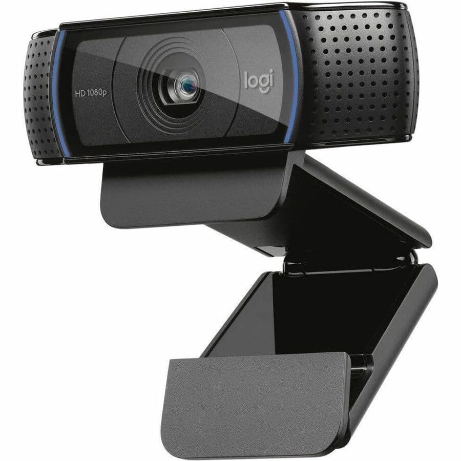Logitech HD Pro Webcam C920 USB webcam with 1080p video, autofocus, and stereo microphone