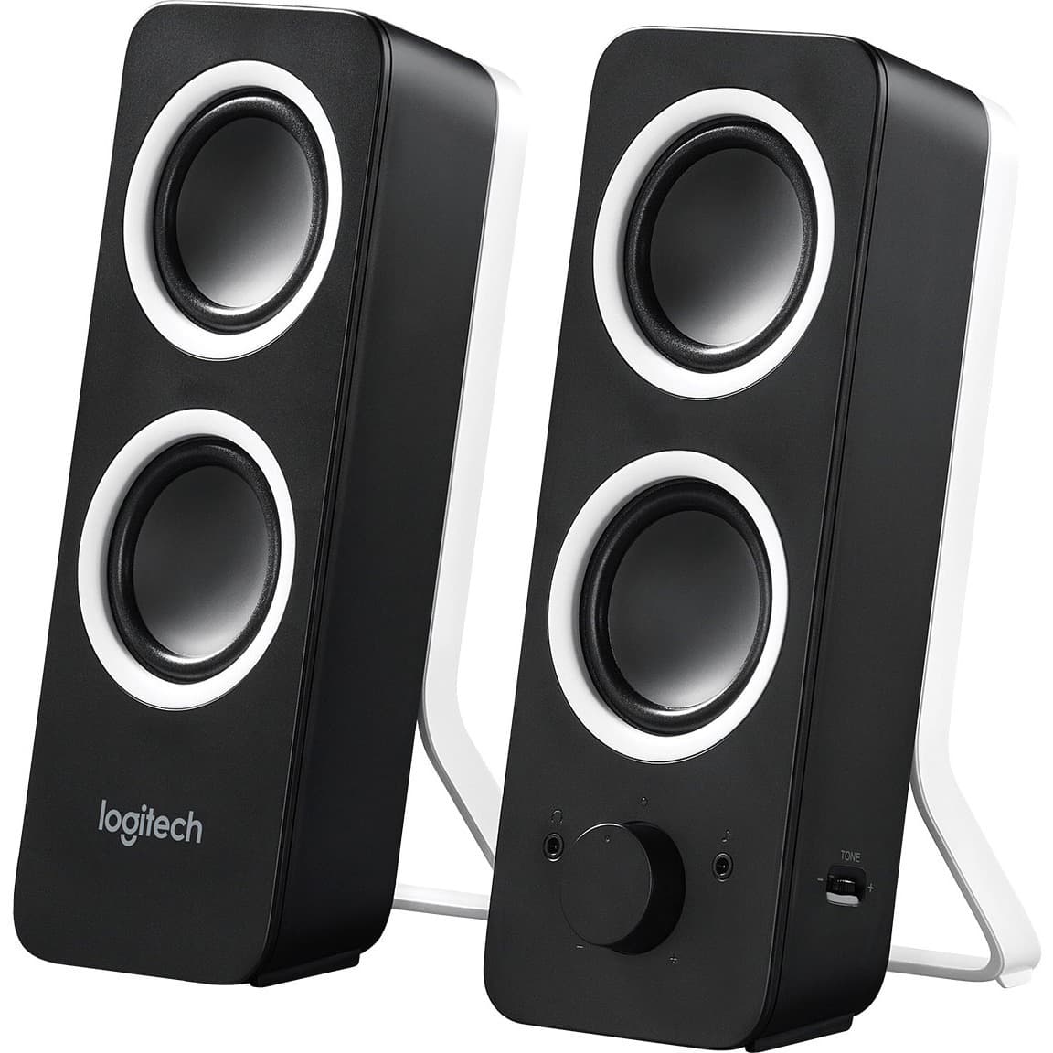 Logitech Z200 Midnight Black desktop multimedia speakers with front controls