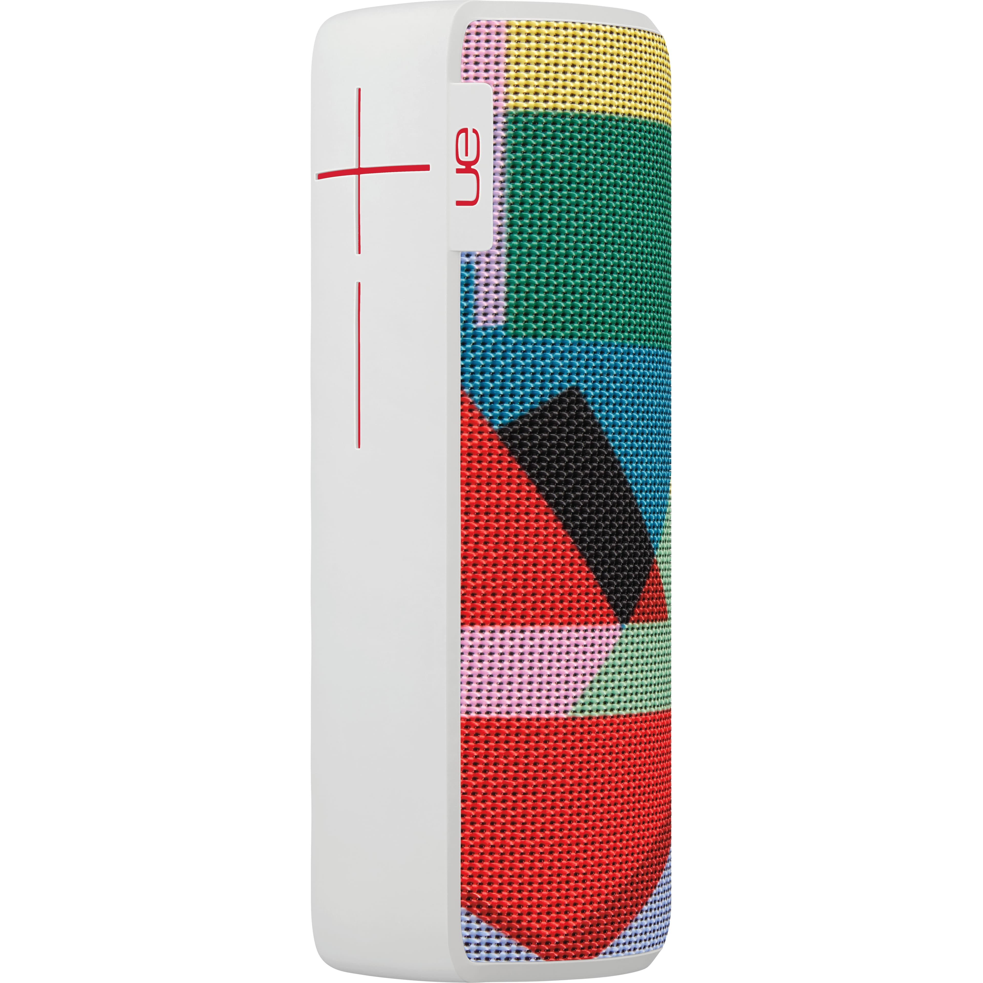 Ultimate Ears MEGABOOM Kaleidoscope portable Bluetooth speaker in a cylindrical design
