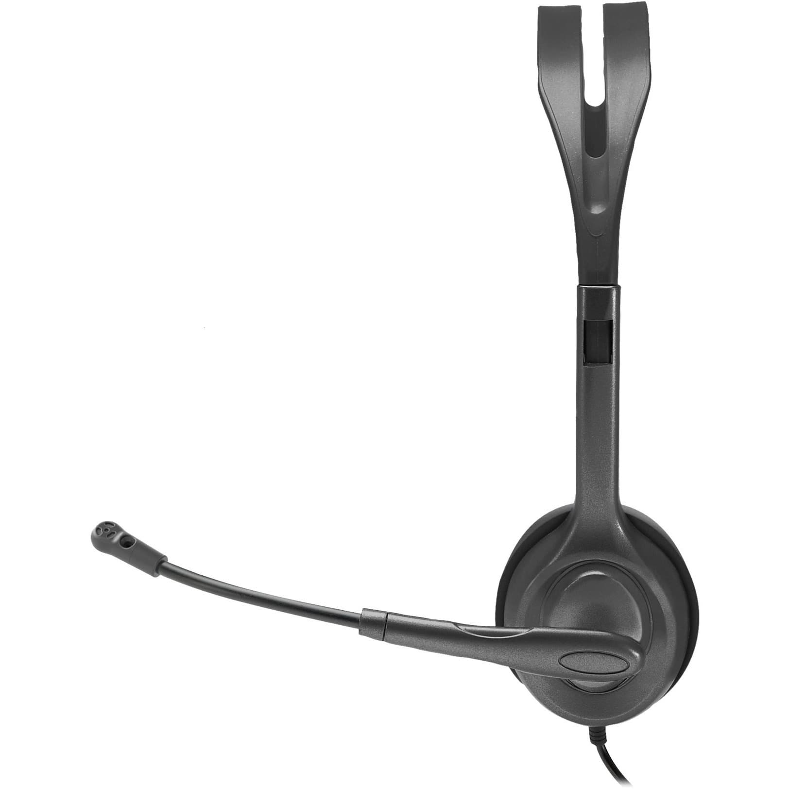 Logitech H111 EDU wired stereo headset with boom microphone for classroom use