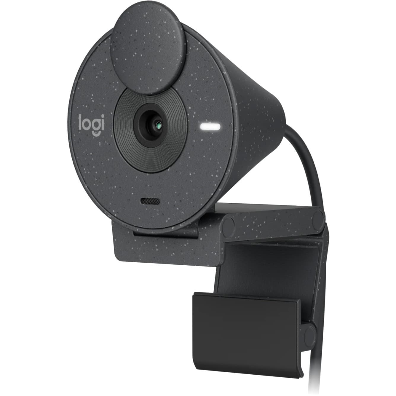 Logitech Brio 305 1080p black webcam with clip mount and USB-C connection