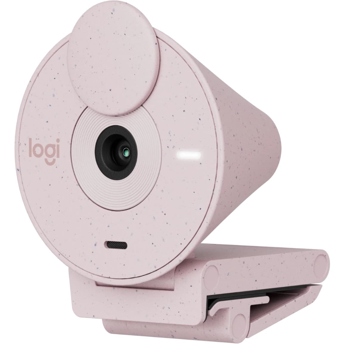 Logitech Brio 300 Rose USB-C webcam with 1080p video and built-in microphone
