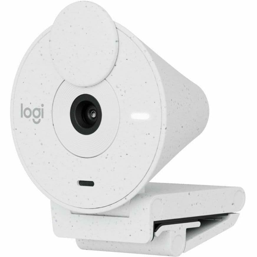 Logitech BRIO 305 1080p webcam in off-white with USB-C connection