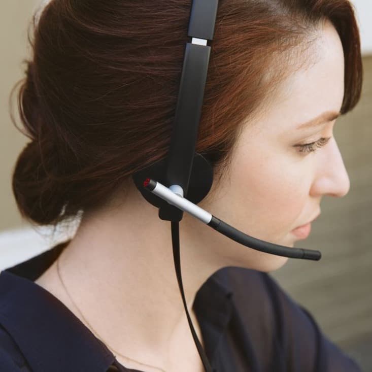 Logitech USB Headset Stereo H650e wired business headset with inline controls and in-call LED