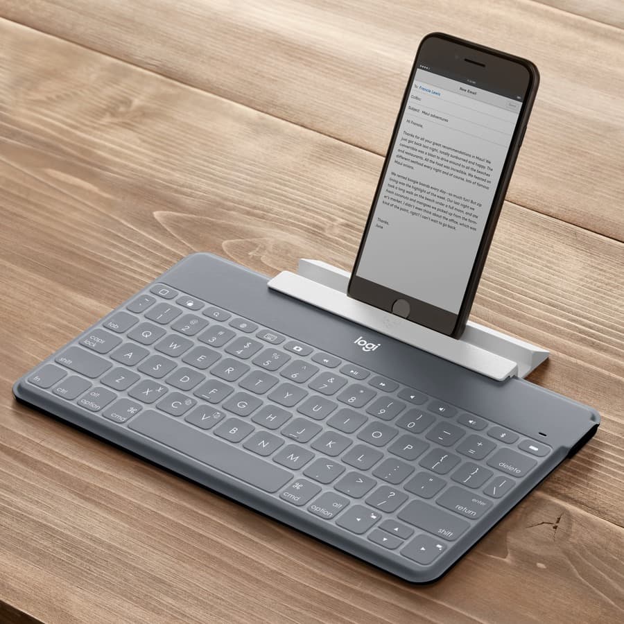 LA KEYS TO GO ULTRA SLIM KYBD STND STONE view 4