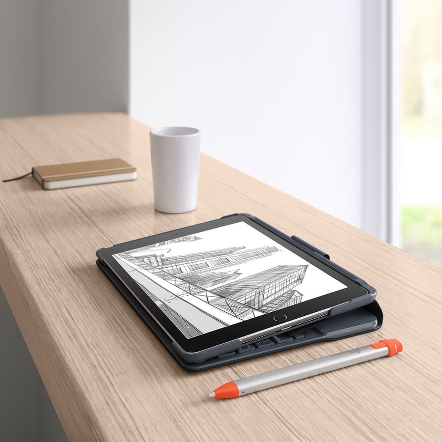 Black Logitech Slim Folio for iPad 5th and 6th generation