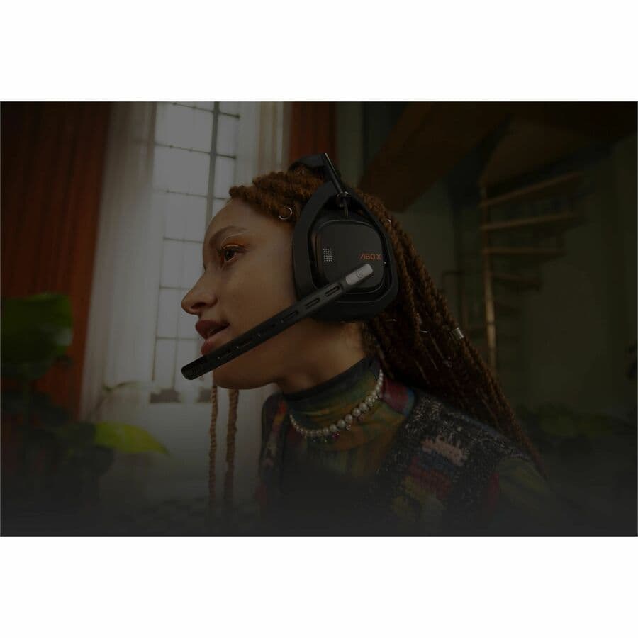 Logitech A50 X wireless gaming headset with HDMI base station and black finish