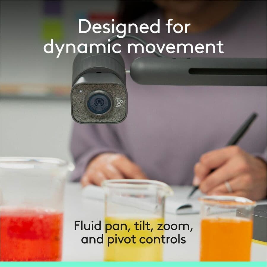 Logitech REACH document camera with clamp mount for flexible tabletop installation