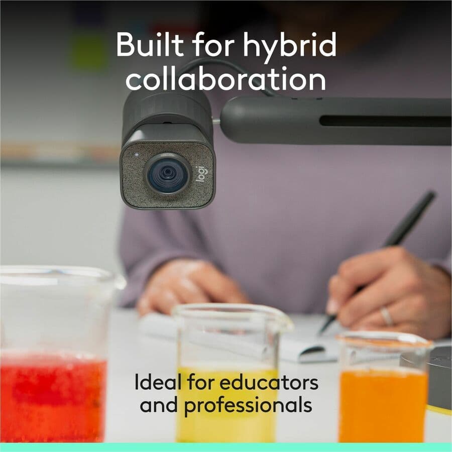 Logitech Reach document camera with base mount for stable tabletop presentation use