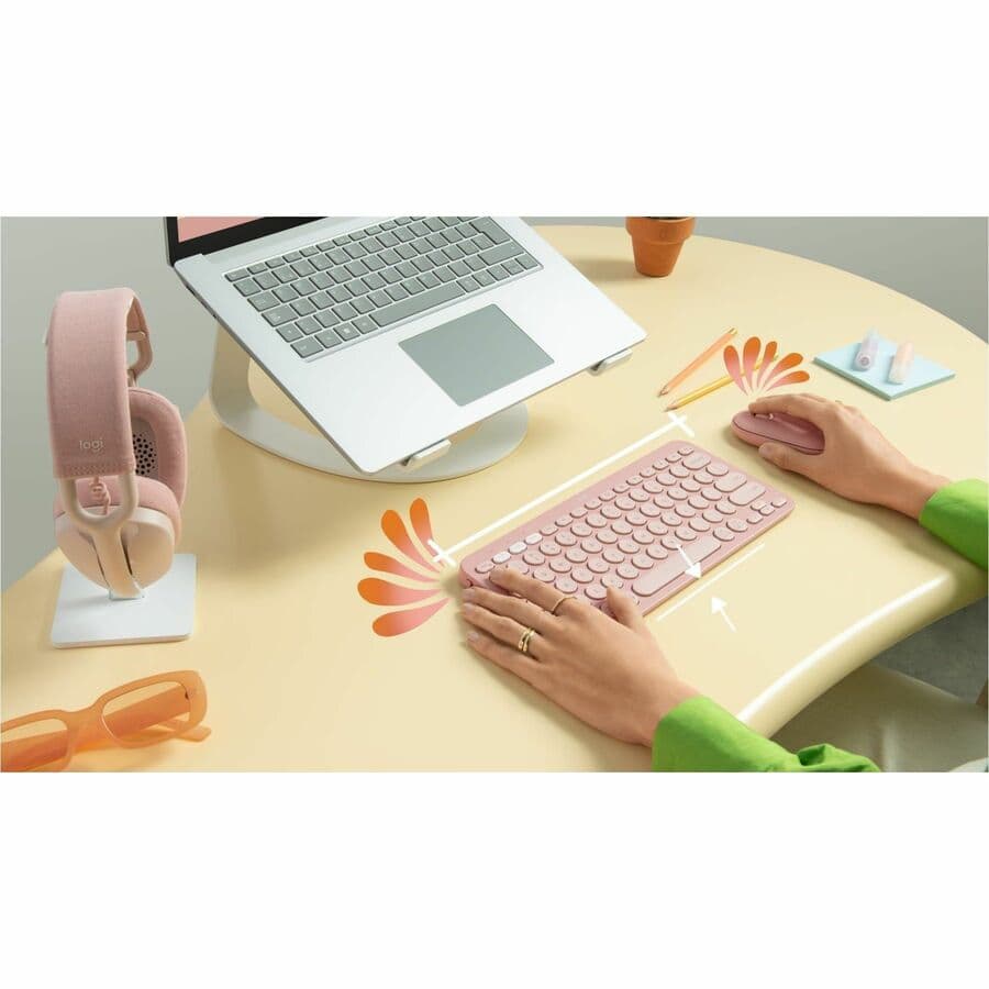 Pebble Keys 2 K380- Tonal Rose Spanish Layout view 7