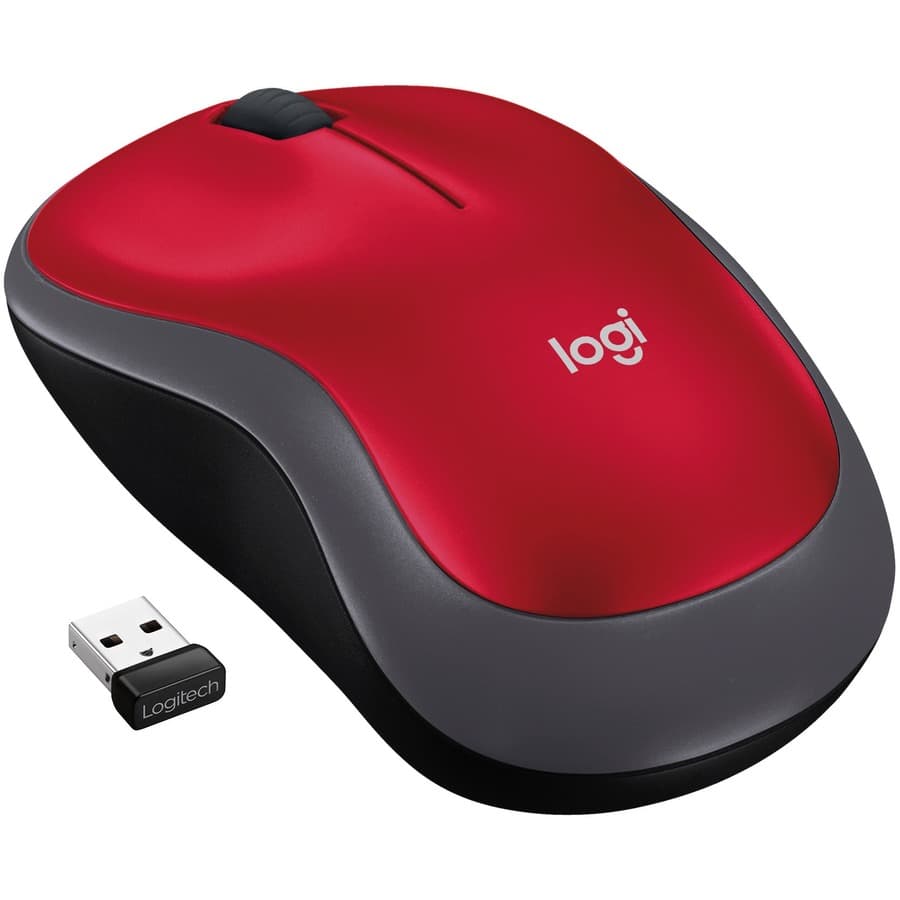 Logitech Wireless Mouse M185 - Red