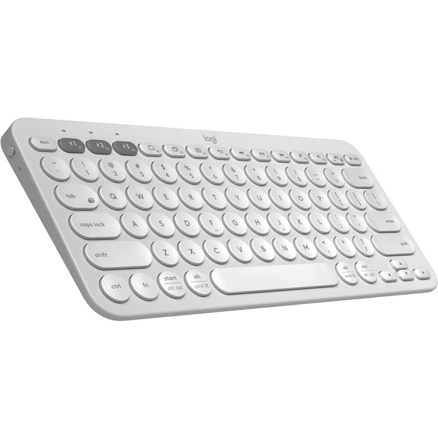 Logitech K380 Multi-Device Bluetooth Keyboard Off-White | Bluetooth, Slim