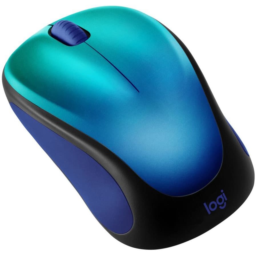 Logitech Blue Aurora Wireless Mouse 910-006118 — Wireless Optical, Compact | Design Collection, Ambidextrous