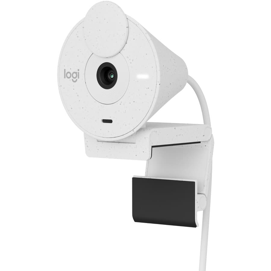 Logitech Brio 300 Webcam Off-White | USB-C, 1080p, Enterprise