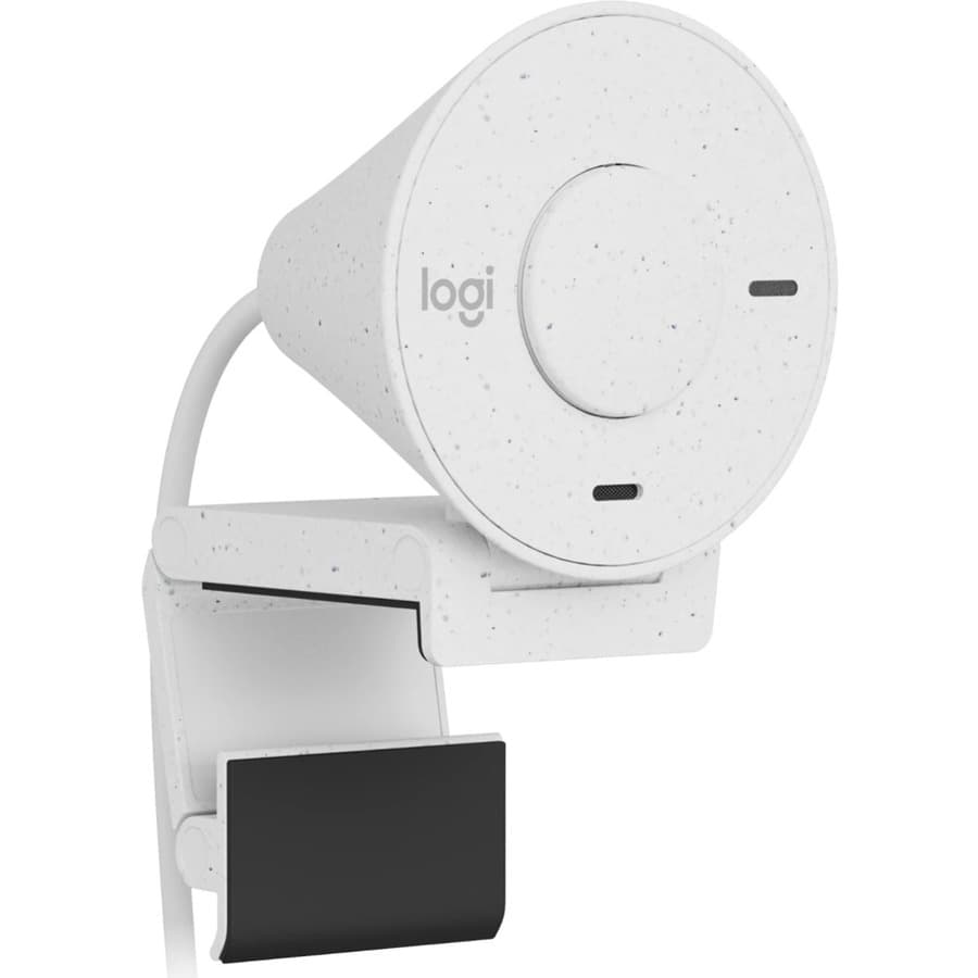 Logitech Brio 300 Off-White USB-C webcam with 1080p video and built-in microphone