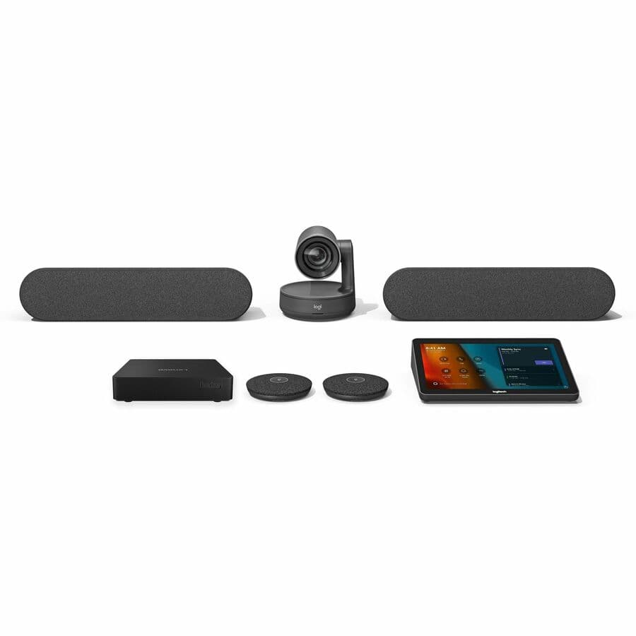 Logitech TAPRAPMSTLNV3 Rally Plus Kit | Microsoft Teams, Rack Mount