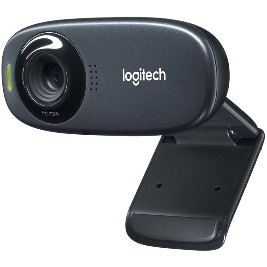 Logitech HD Webcam C310 with clip-on mount and built-in microphone for 720p video calls