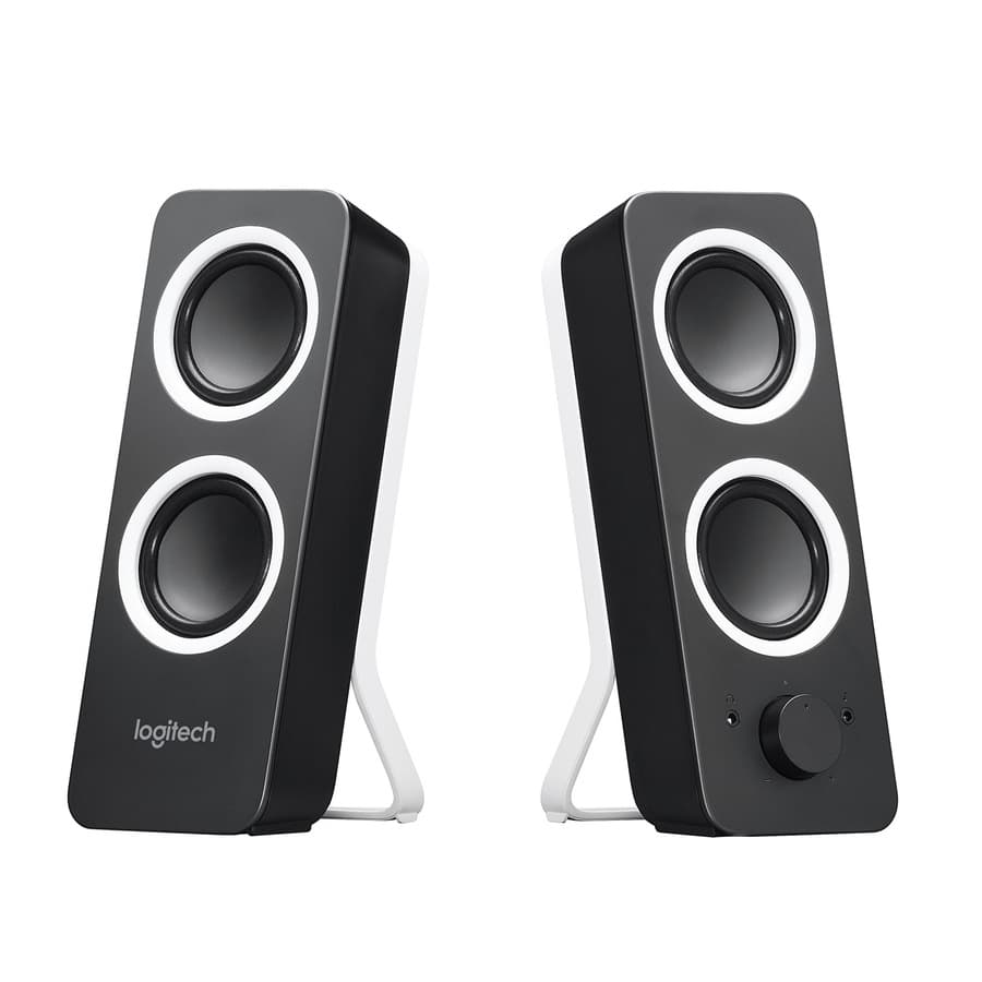 Logitech Z200 Midnight Black desktop multimedia speakers with front controls