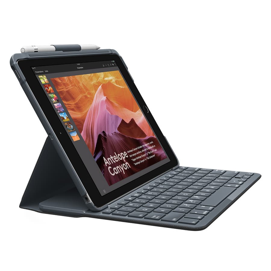 Black Logitech Slim Folio for iPad 5th and 6th generation