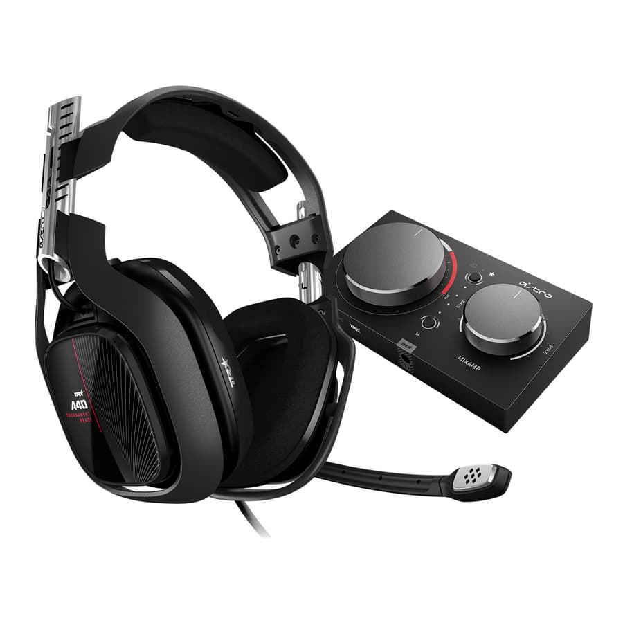 Logitech A40 TR headset with MixAmp Pro TR for Xbox, wired 3.5 mm connection and detachable microphone