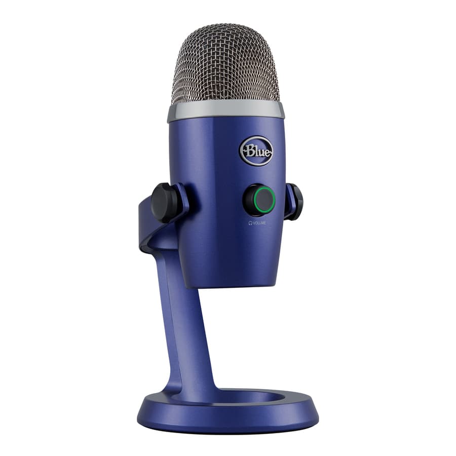 Blue Yeti Nano USB desktop microphone in vivid blue finish