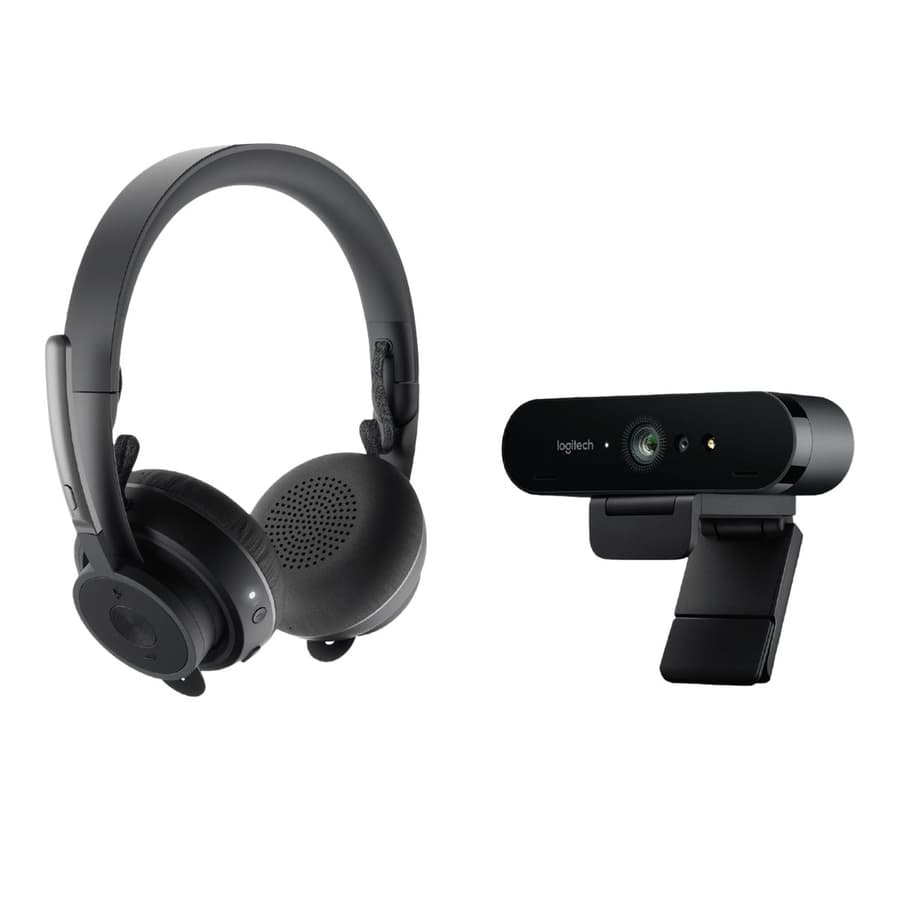Logitech VC Zone Wireless and Brio webcam bundle for professional video collaboration