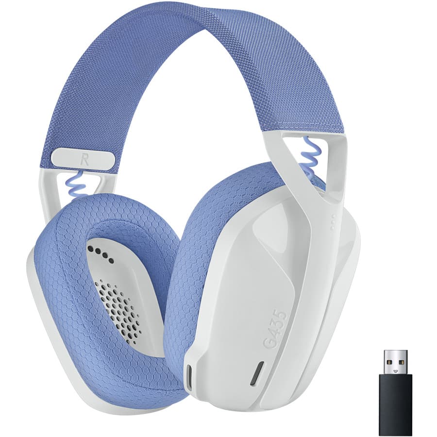 Logitech LA G435 white wireless gaming headset with Bluetooth connectivity