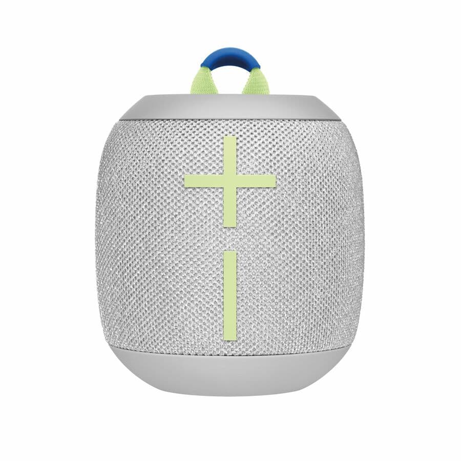 Ultimate Ears WONDERBOOM 3 Joyous Brights portable Bluetooth speaker in a compact cylindrical design