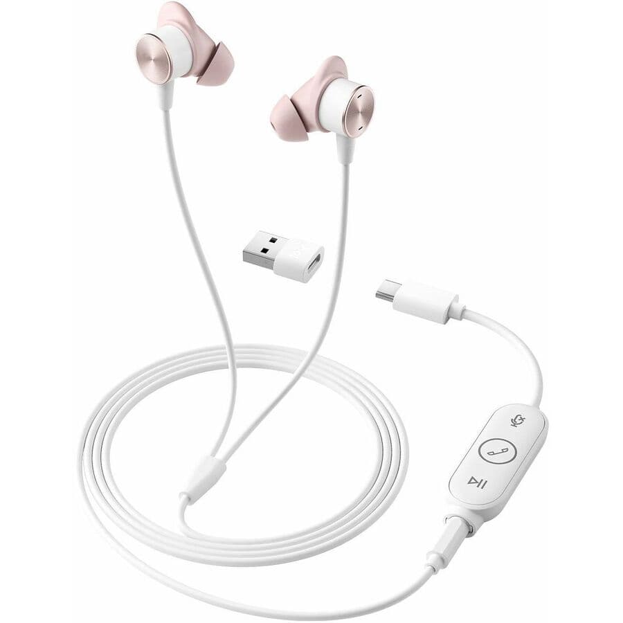 LOGITECH VC LOGI ZONE WIRED EARBUDS ROSE view 8