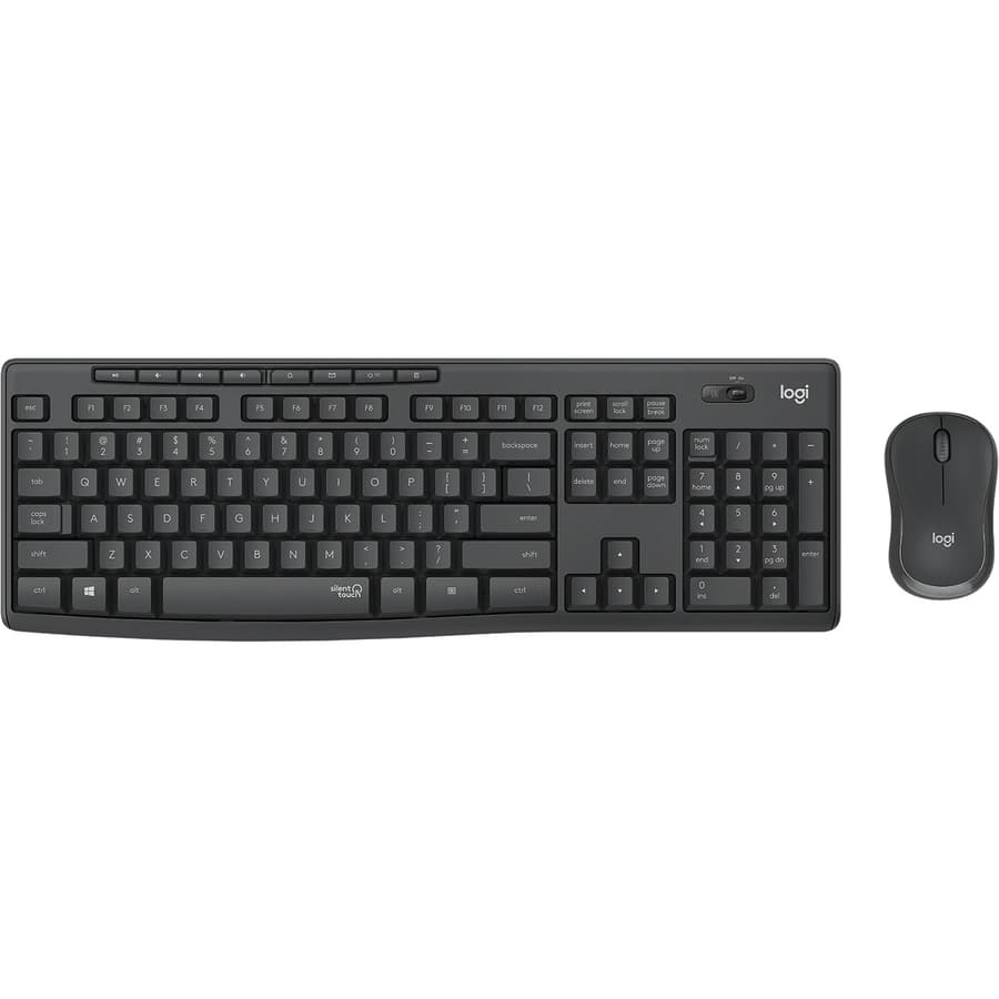 Logitech MK295 silent wireless keyboard and mouse combo in graphite