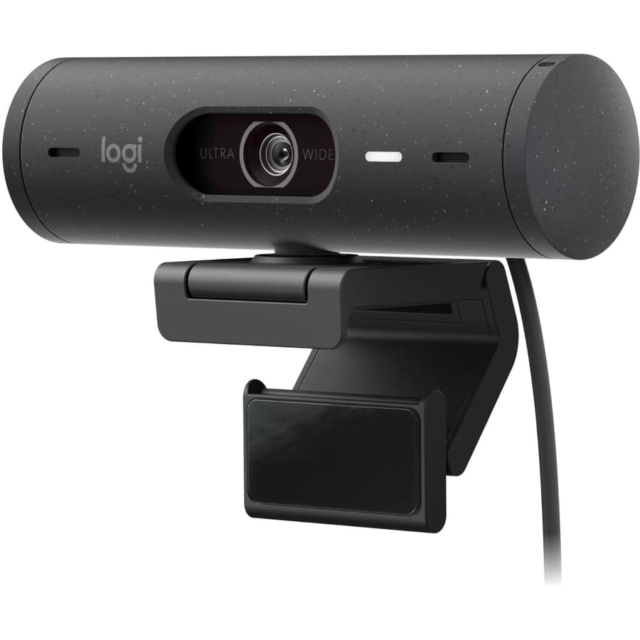 Logitech Brio 505 webcam in graphite with USB-C for business video meetings