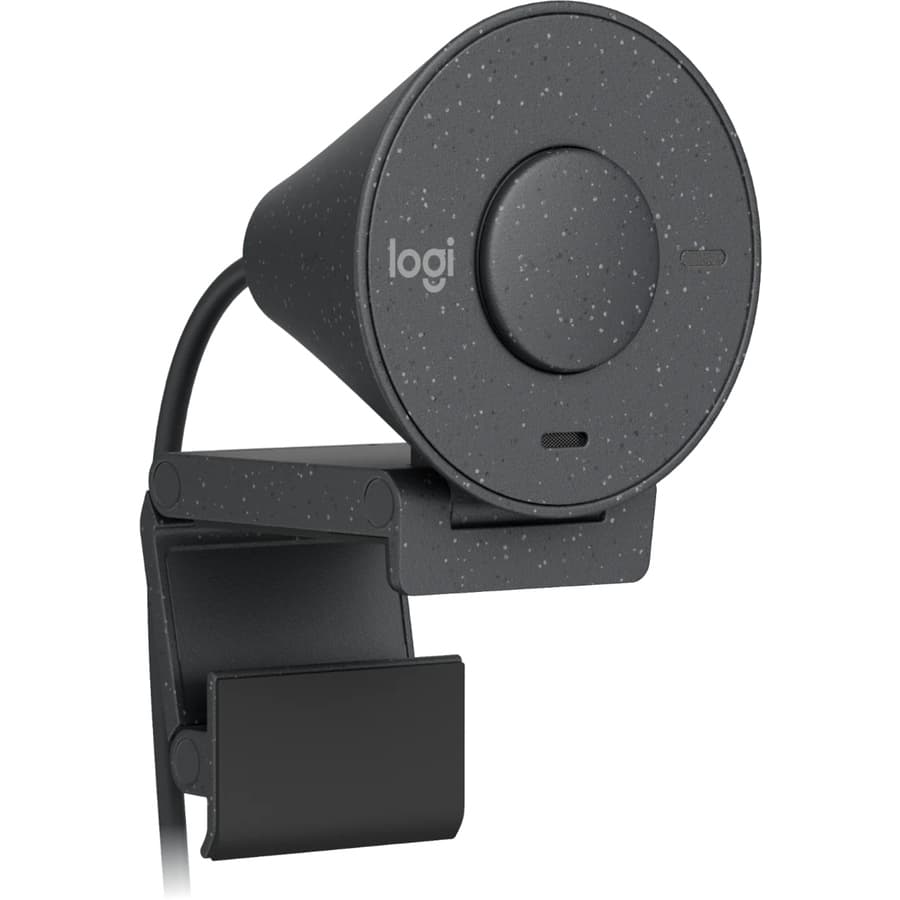 Logitech BRIO 300 Graphite webcam with USB-C connection for 1080p video conferencing