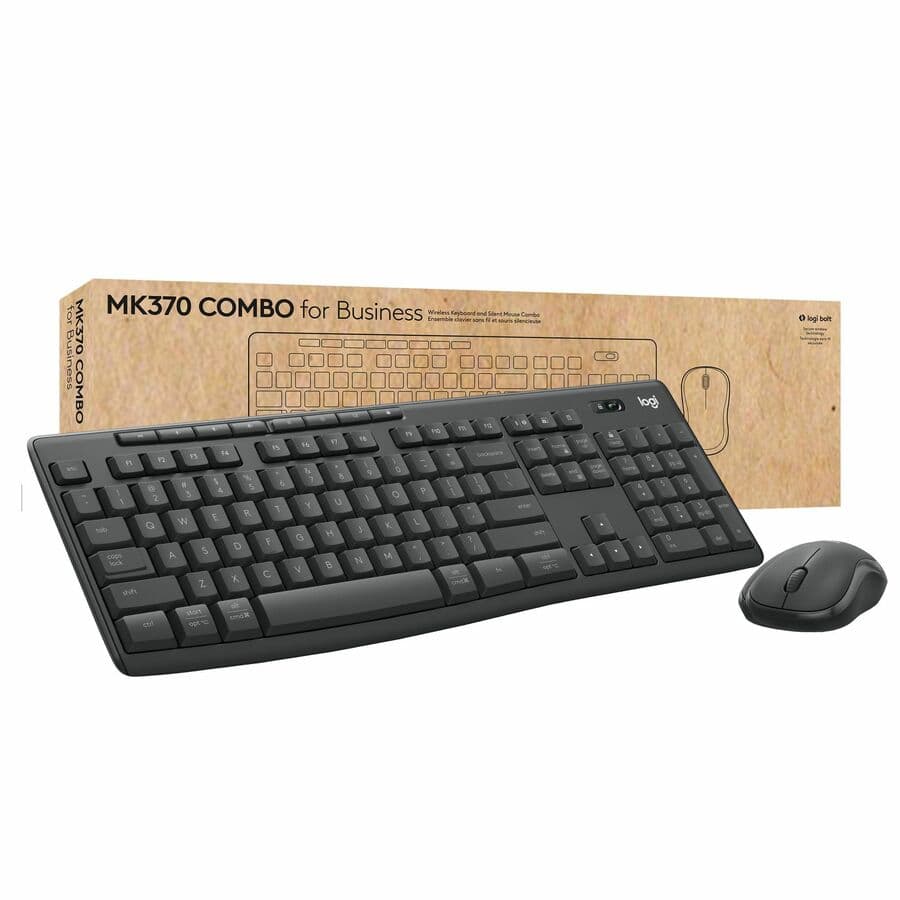 Logitech MK370 wireless keyboard and mouse combo for business in graphite with Bolt connectivity