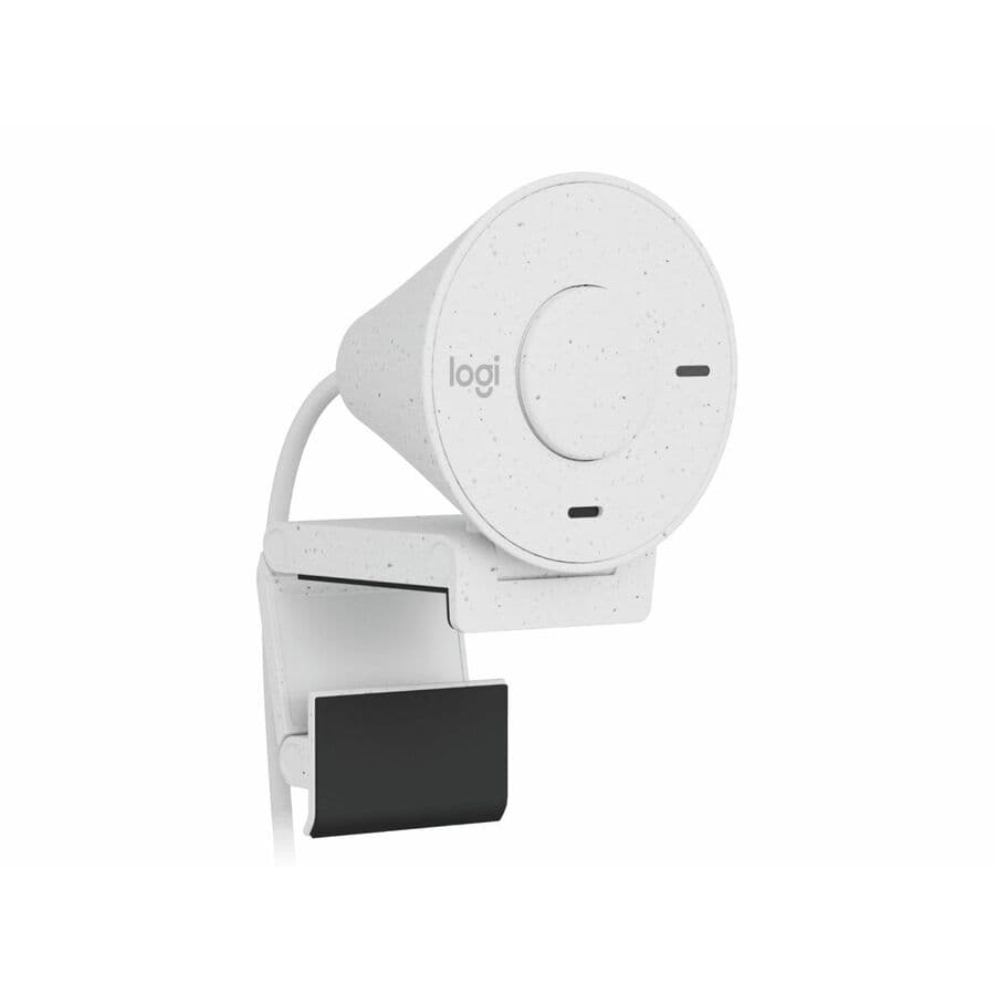 Logitech BRIO 305 1080p webcam in off-white with USB-C connection
