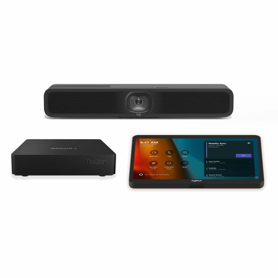 Logitech Microsoft Teams room bundle with Tap, Meetup 2, and Cat5e kit