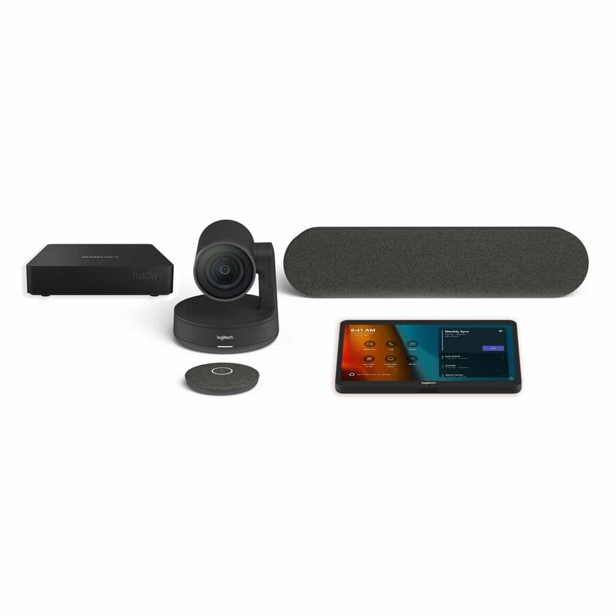 Microsoft Teams Rooms bundle with Lenovo compute, Logitech Tap, and Rally audio for conference rooms