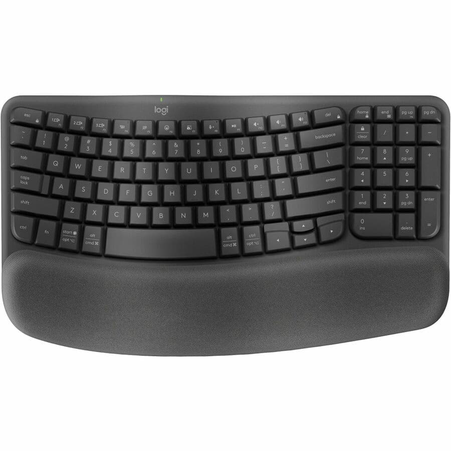 Logitech Wave Keys for Business wireless ergonomic keyboard in brown box packaging