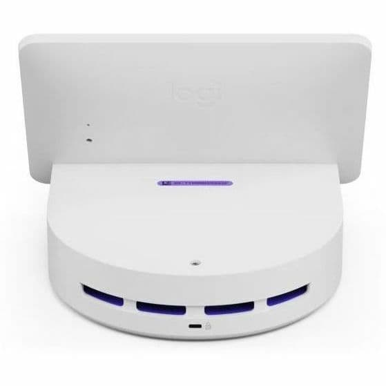 Logi Dock Flex in Graphite for shared desk docking in a hybrid office