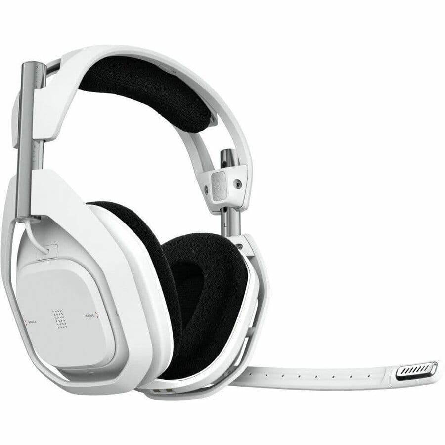 Logitech A50 X wireless gaming headset with base station in white