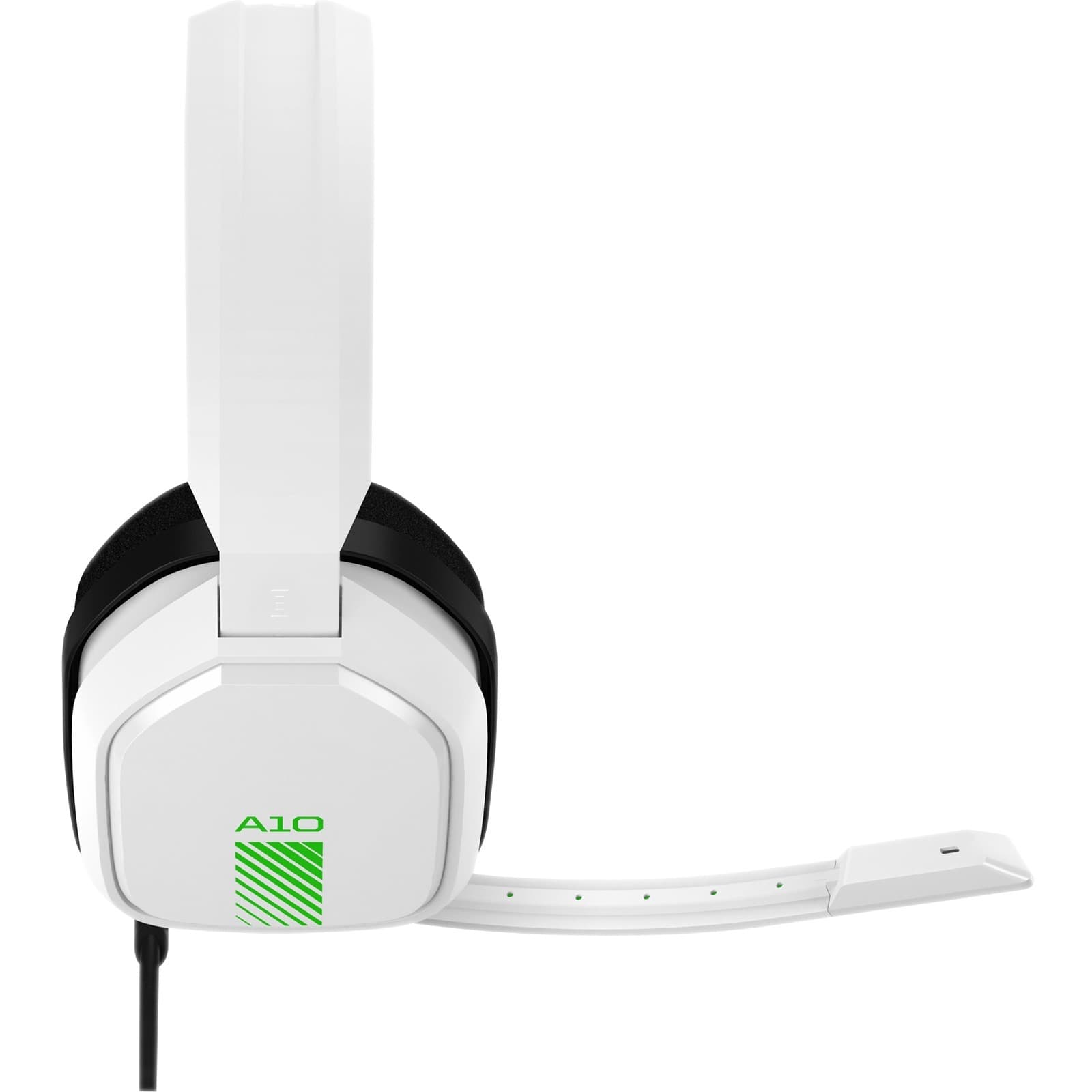 Logitech A10 wired over-ear headset for PS4 in gray, blue, and white