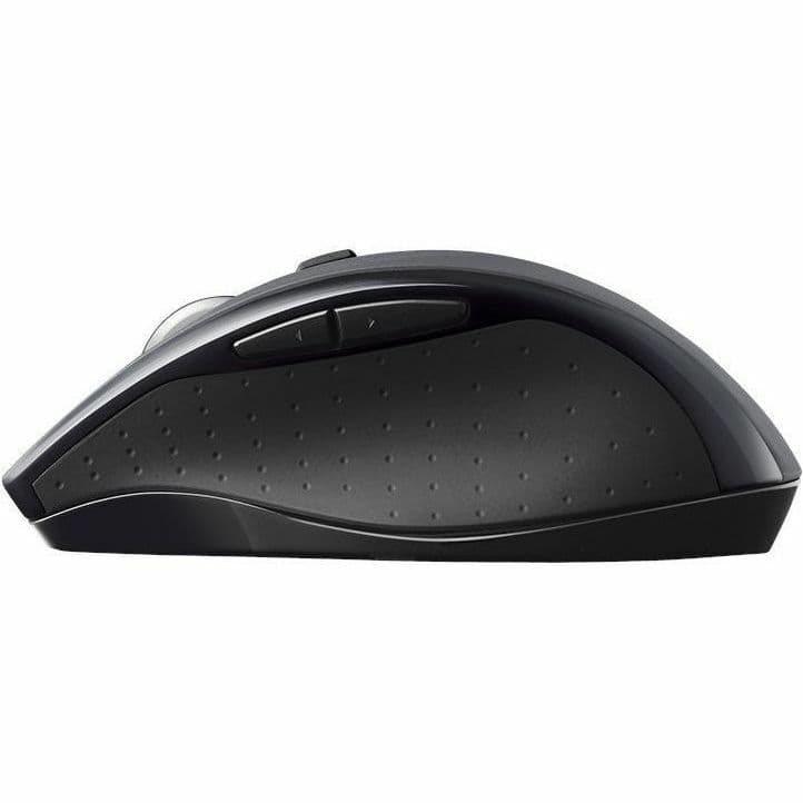 Logitech Marathon M705 wireless mouse, full-size shape, additional side buttons visible